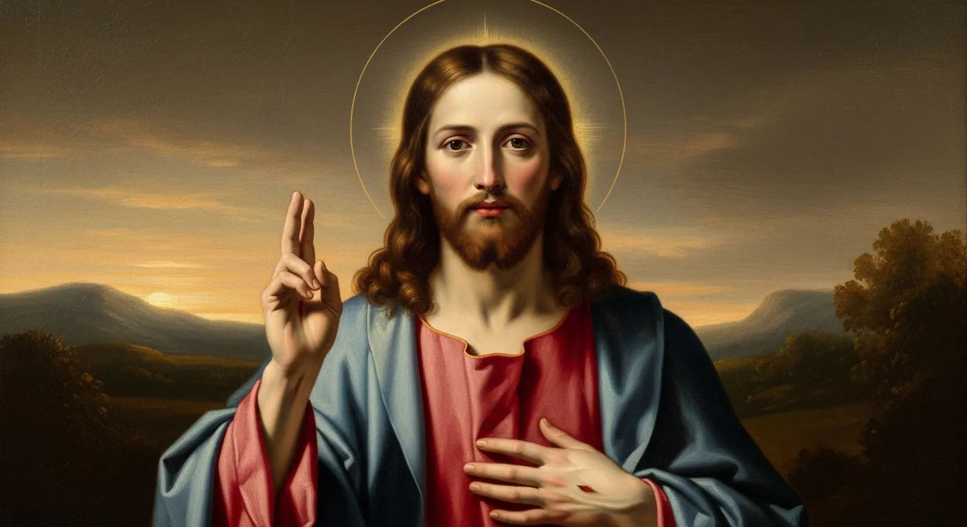 Old painting of Jesus
