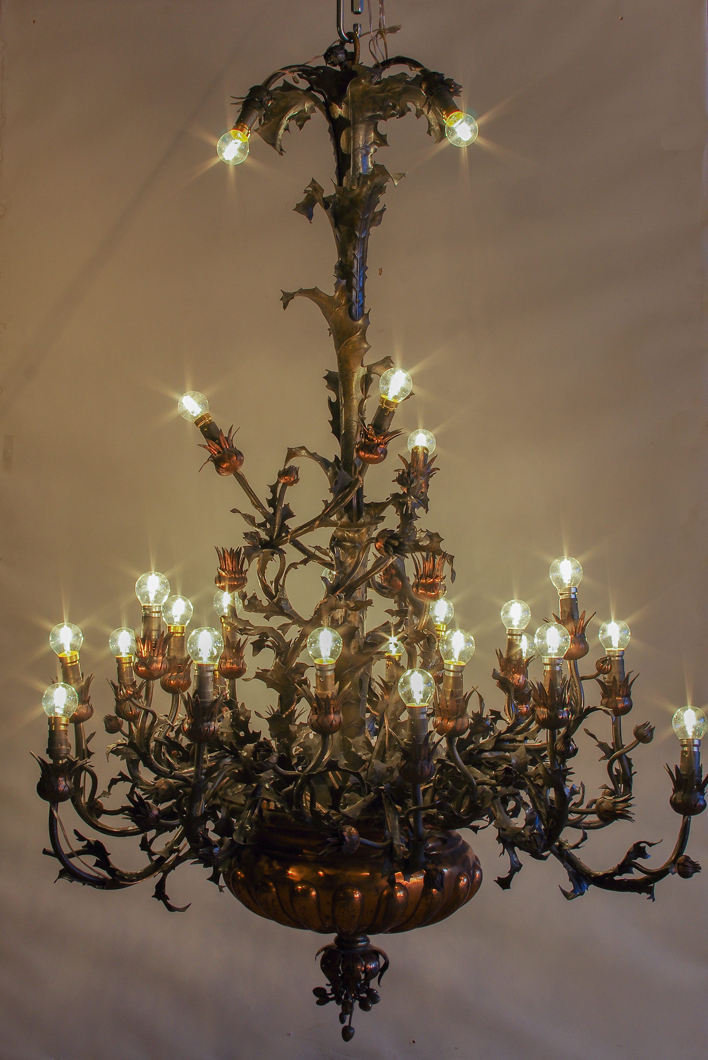 Large French Thistles Chandelier