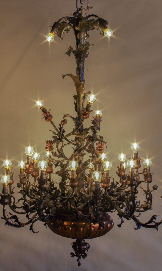 Large French Thistles Chandelier