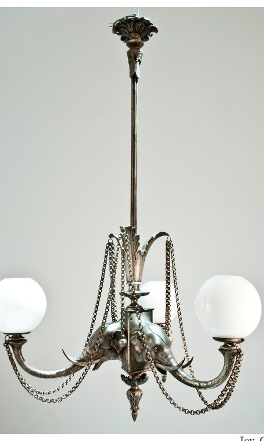 Elephant bronze chandelier