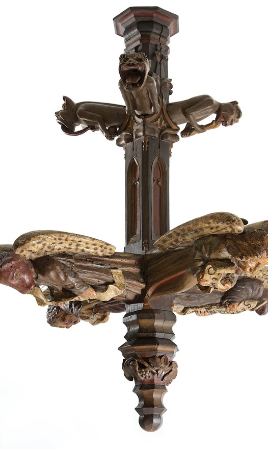 Wooden Gargoyles chandelier