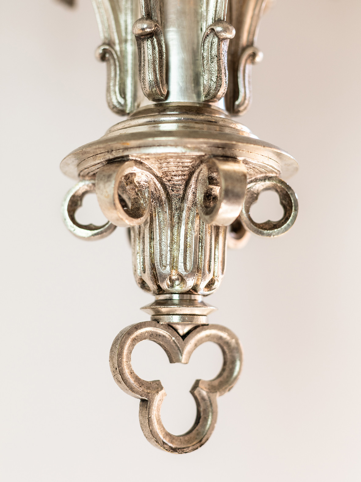 A Rare Pair And Very Decorative Brass Neo-Gothic Candlesticks.