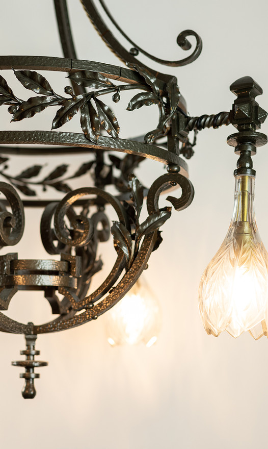 Wrought iron 1920 chandelier