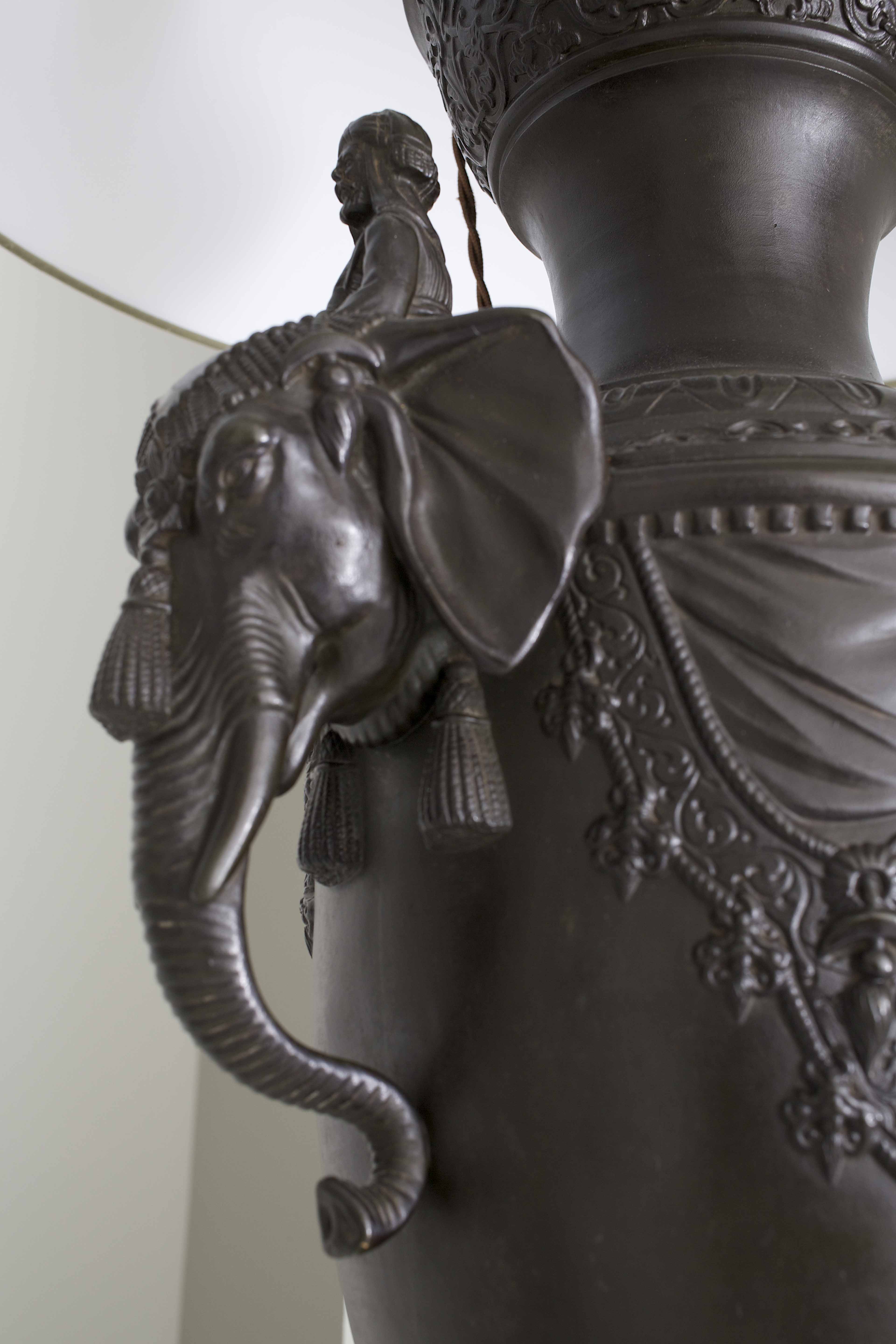 Pair of lamp with elephants
