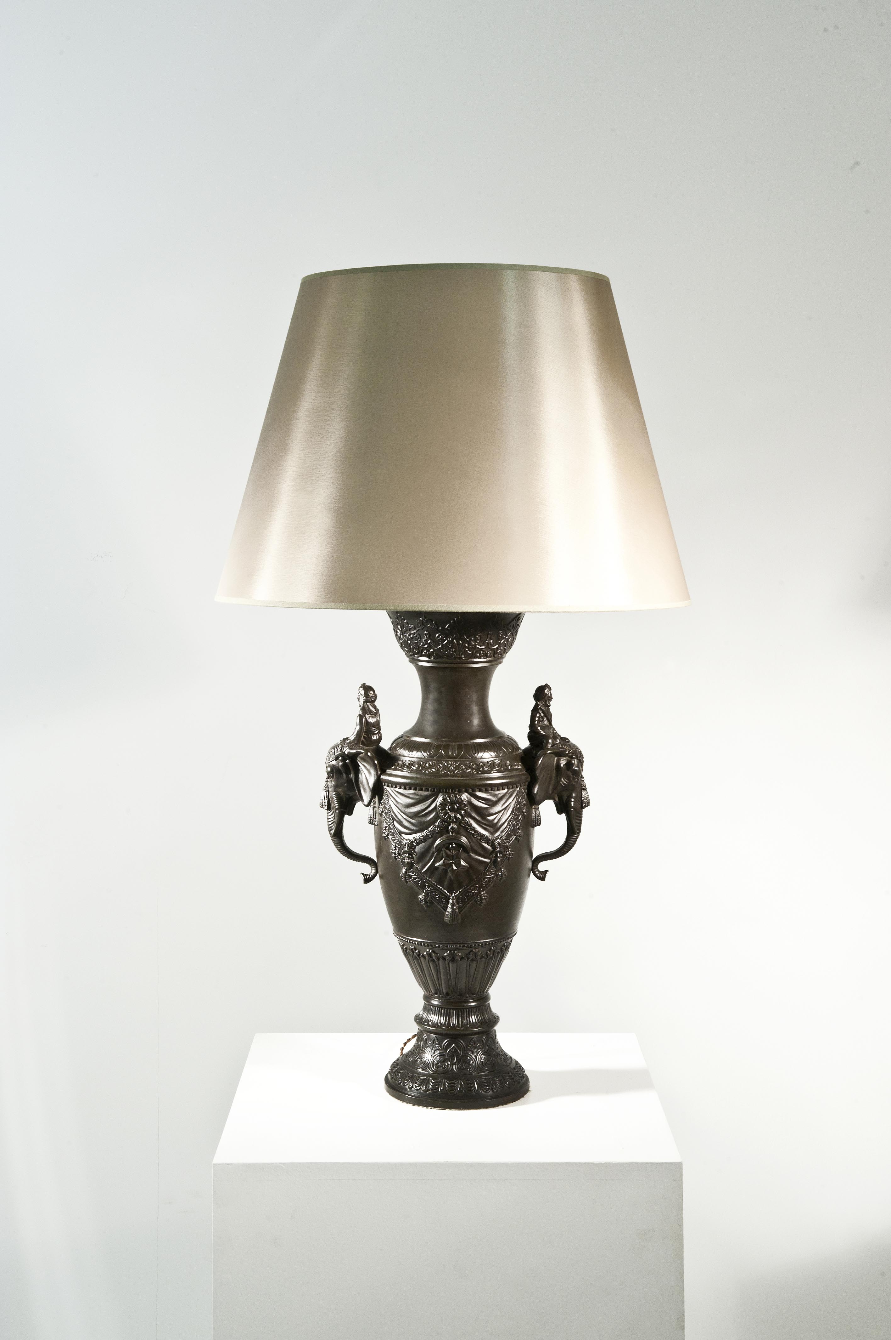 Pair of lamp with elephants