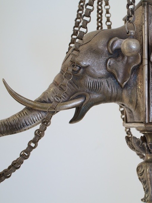 Elephant bronze chandelier