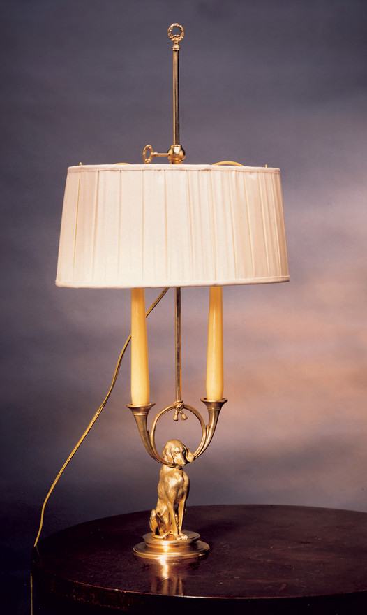 Table Lamp with Dog