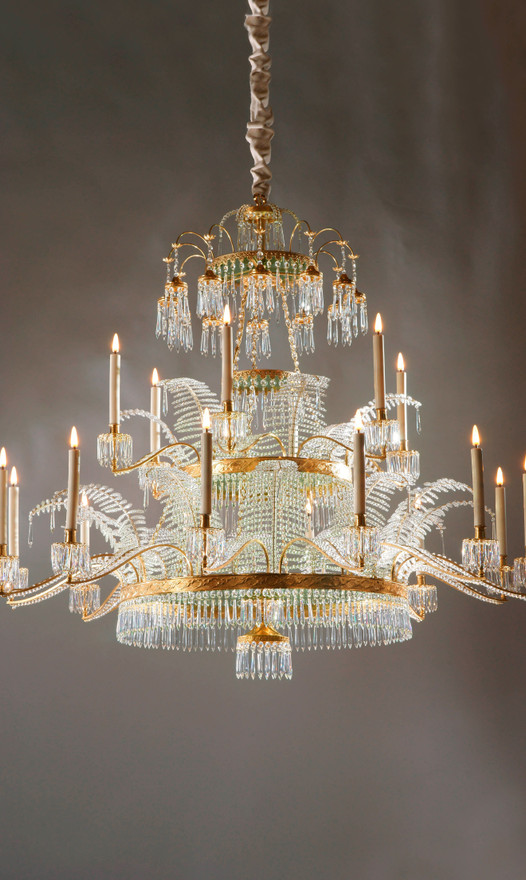 Large green Baltic/Russian Chandelier