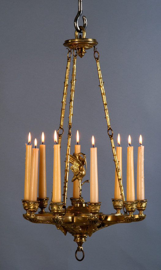 Barbedienne Chandelier with Crane