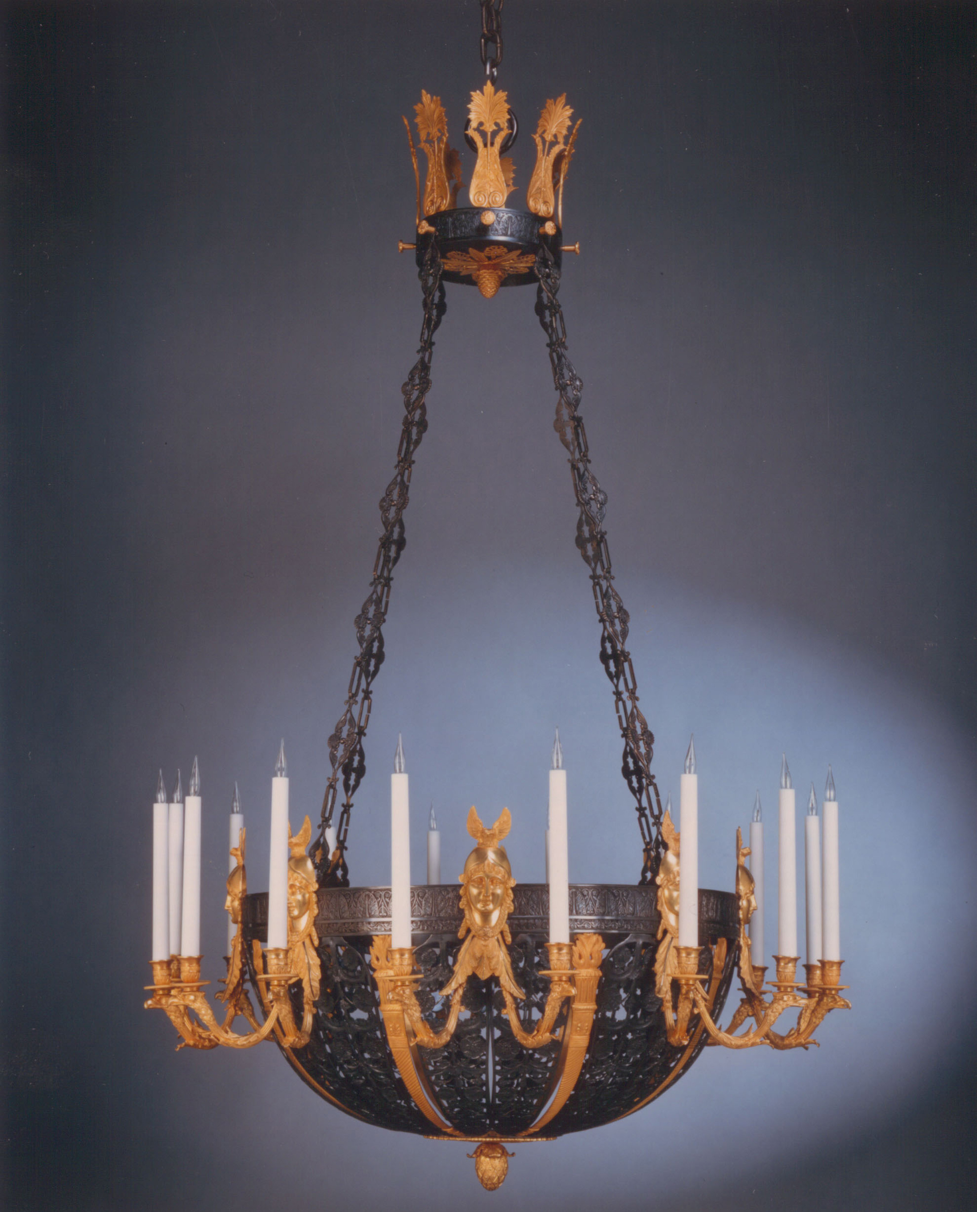 Black and Gold Empire Chandelier