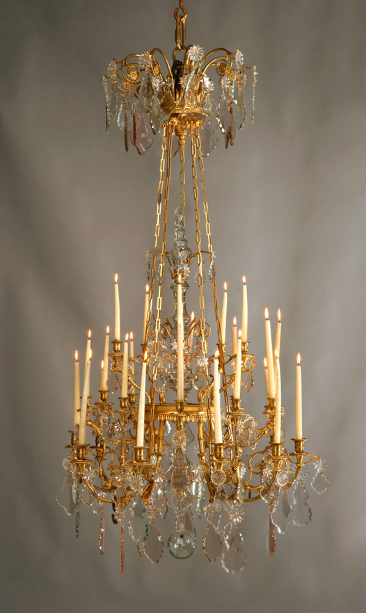 18th Century Chandelier with Crystal drops