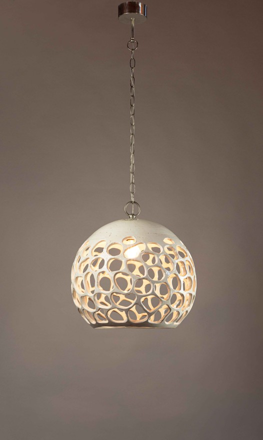 Ceramic openwork chandelier