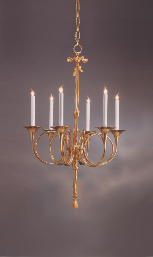 Neo-classical hunting chandelier