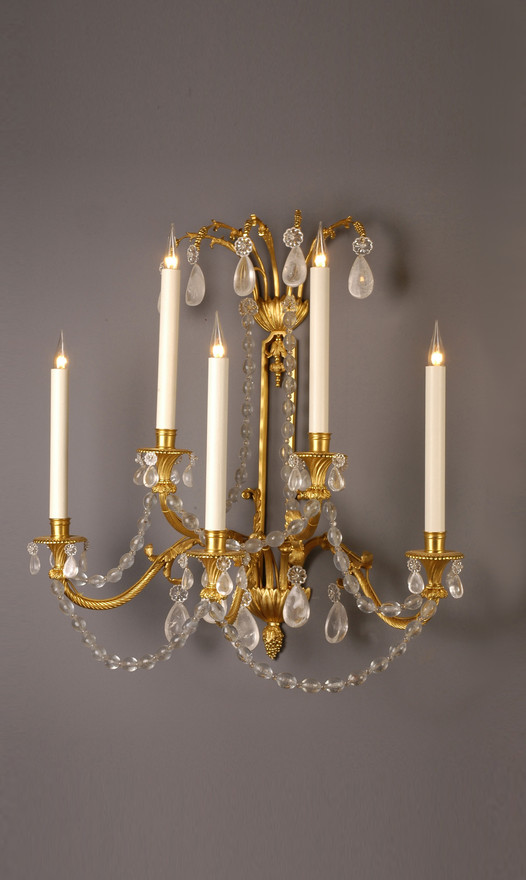 18th Century Applique with Crystal pendants