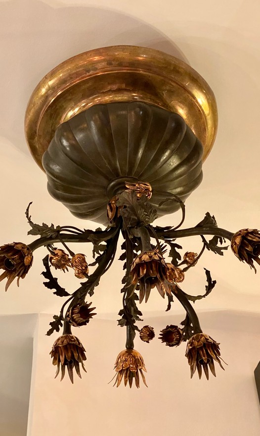 Pair of French Thistles ceiling Chandelier