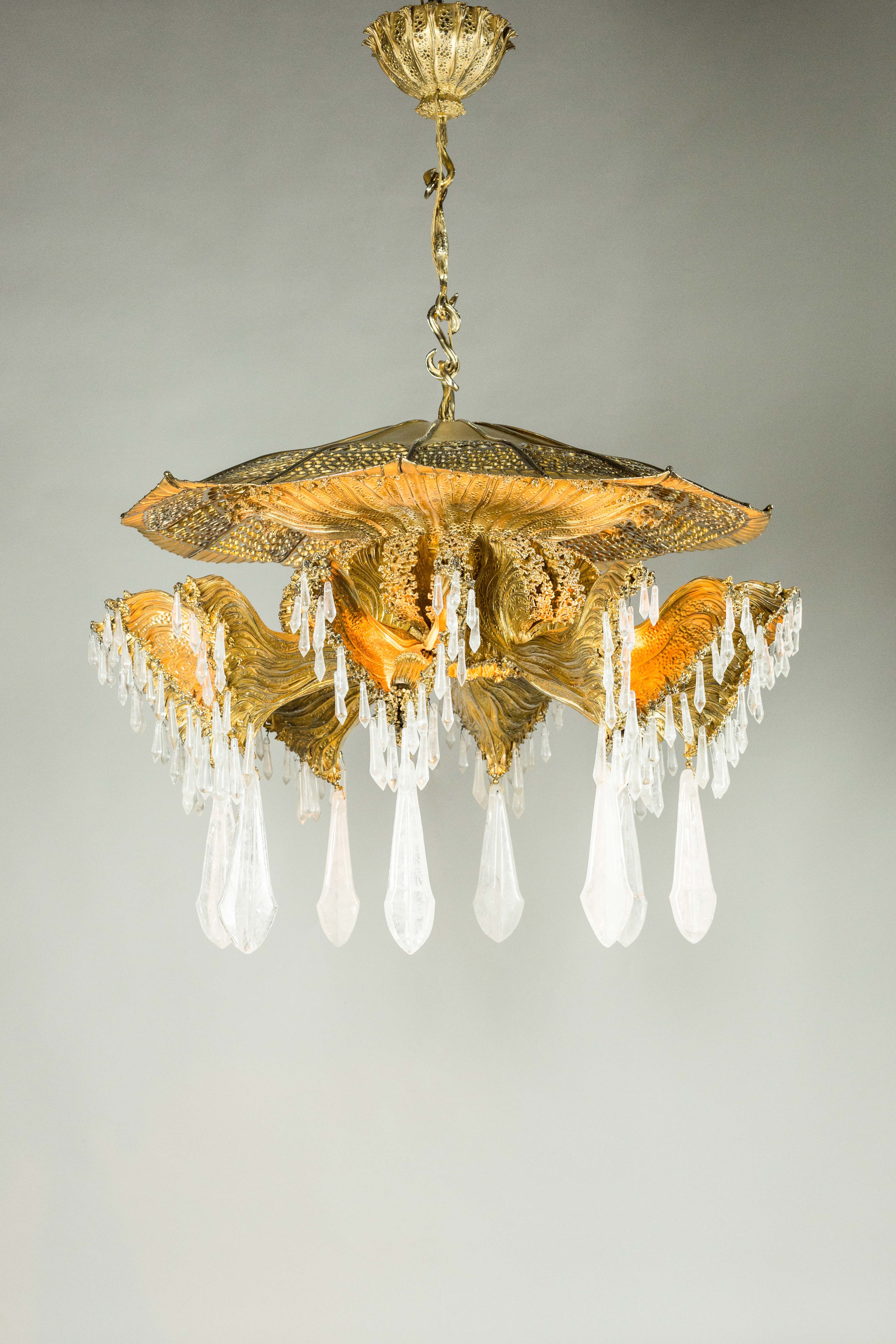 1o7 Murano art Glass jelly Fish hanging brass Lamp ceiling chandelier crystal 