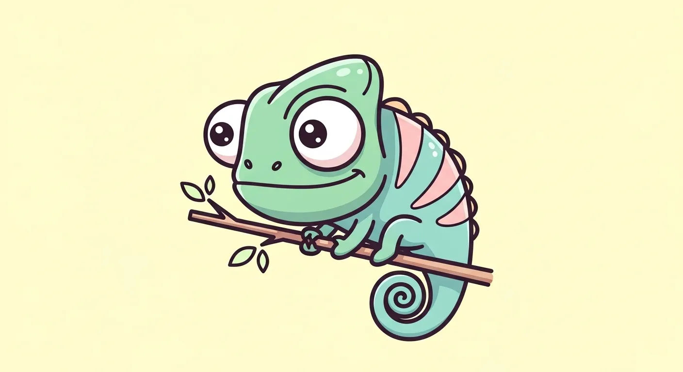 Dessin cameleon kawaii Style Adorable