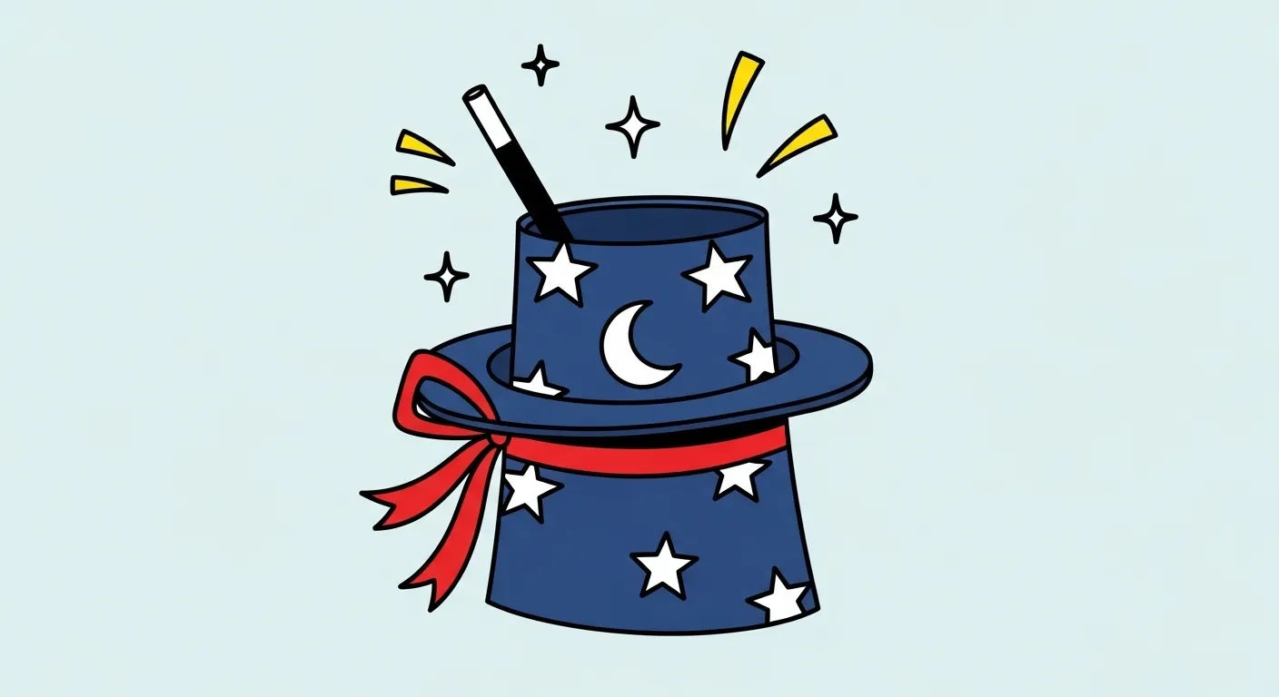 Dessin chapeau magicien facile simple