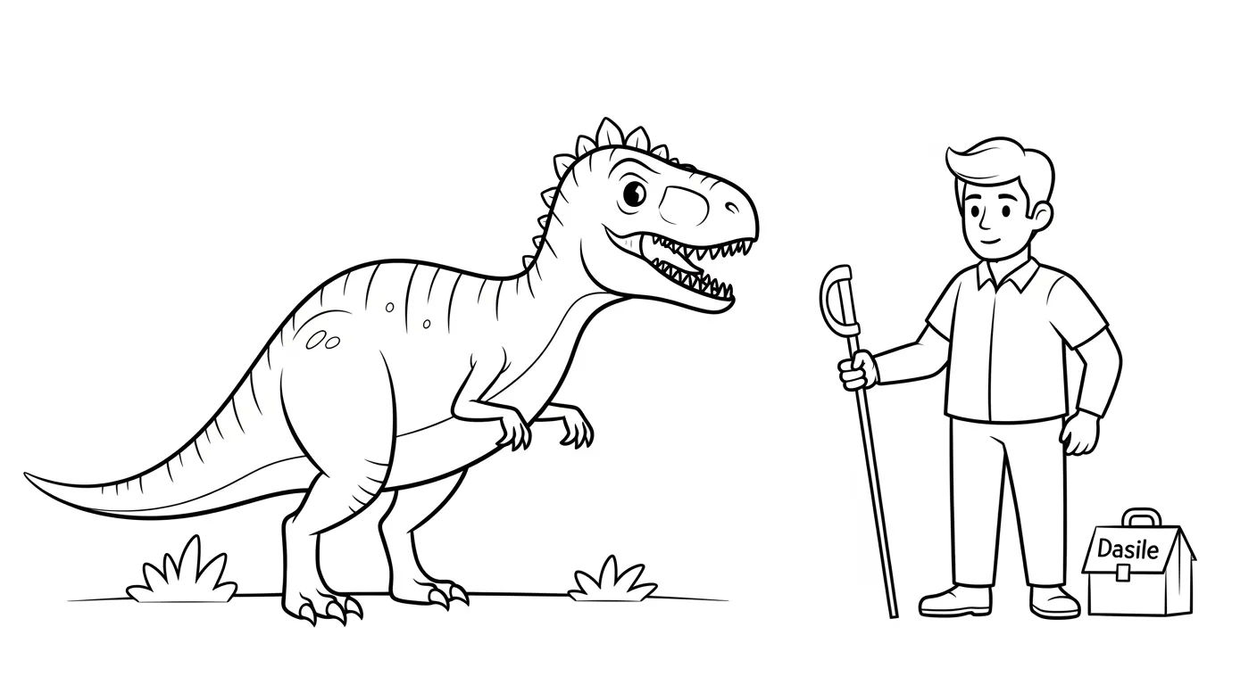 Dessin dinosaure facile pour Débutants