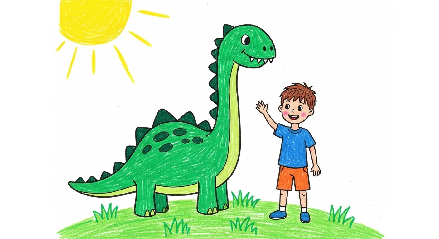 Dessin dinosaure facile enfant Idées Simples