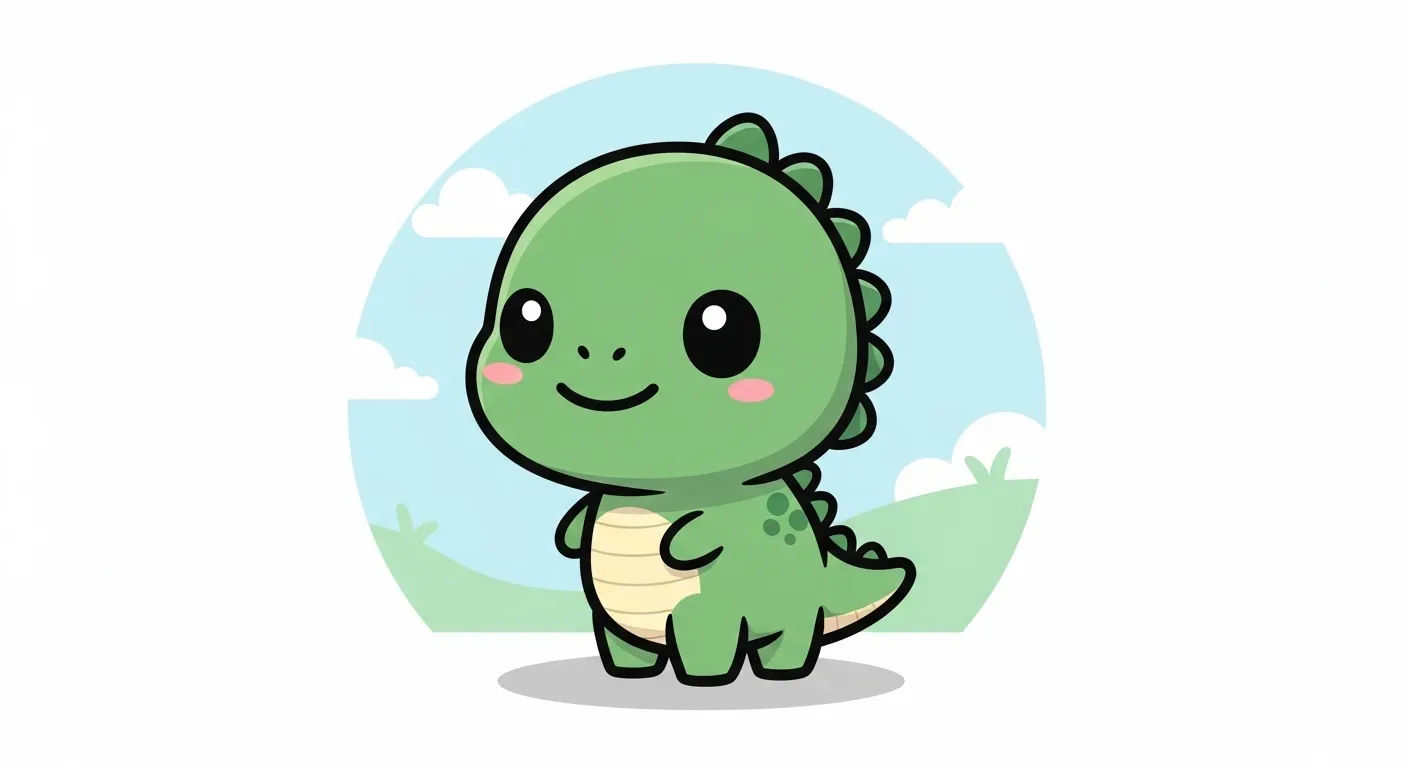 Dessin dinosaure facile mignon