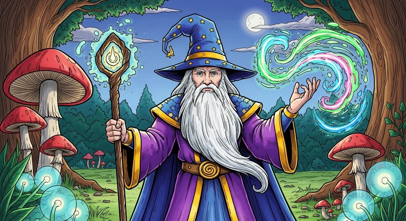 Dessin magicien couleur