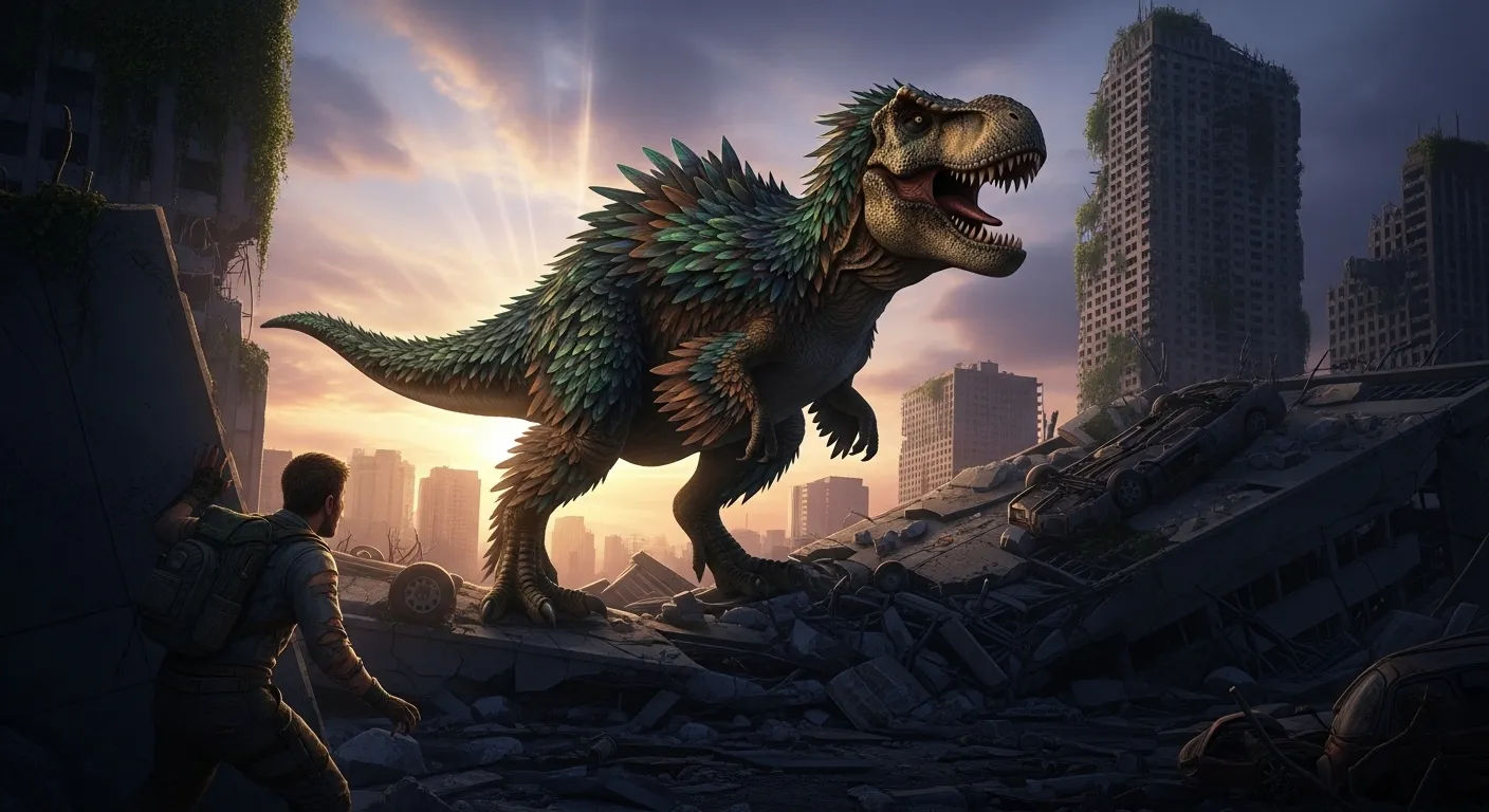 T-Rex à Plumes Images Fascinantes