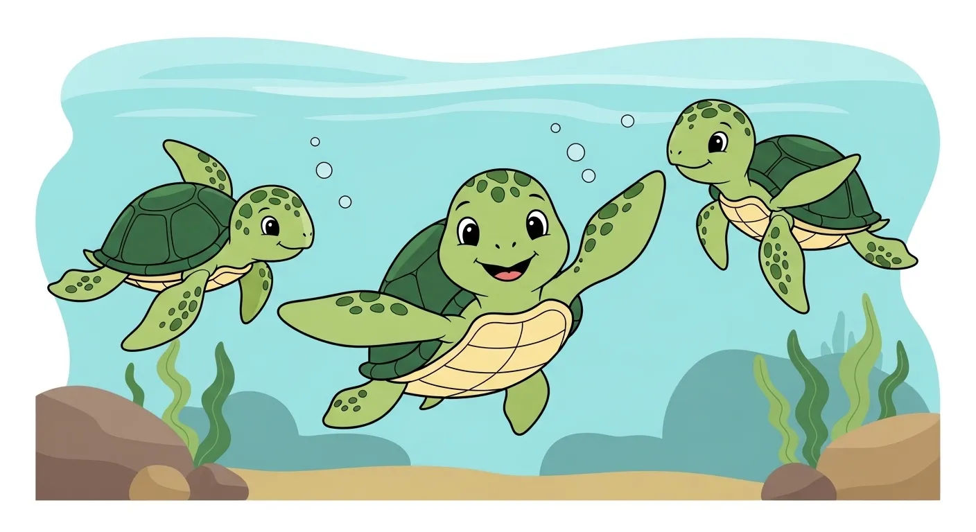 Tortue dessin facile en couleur