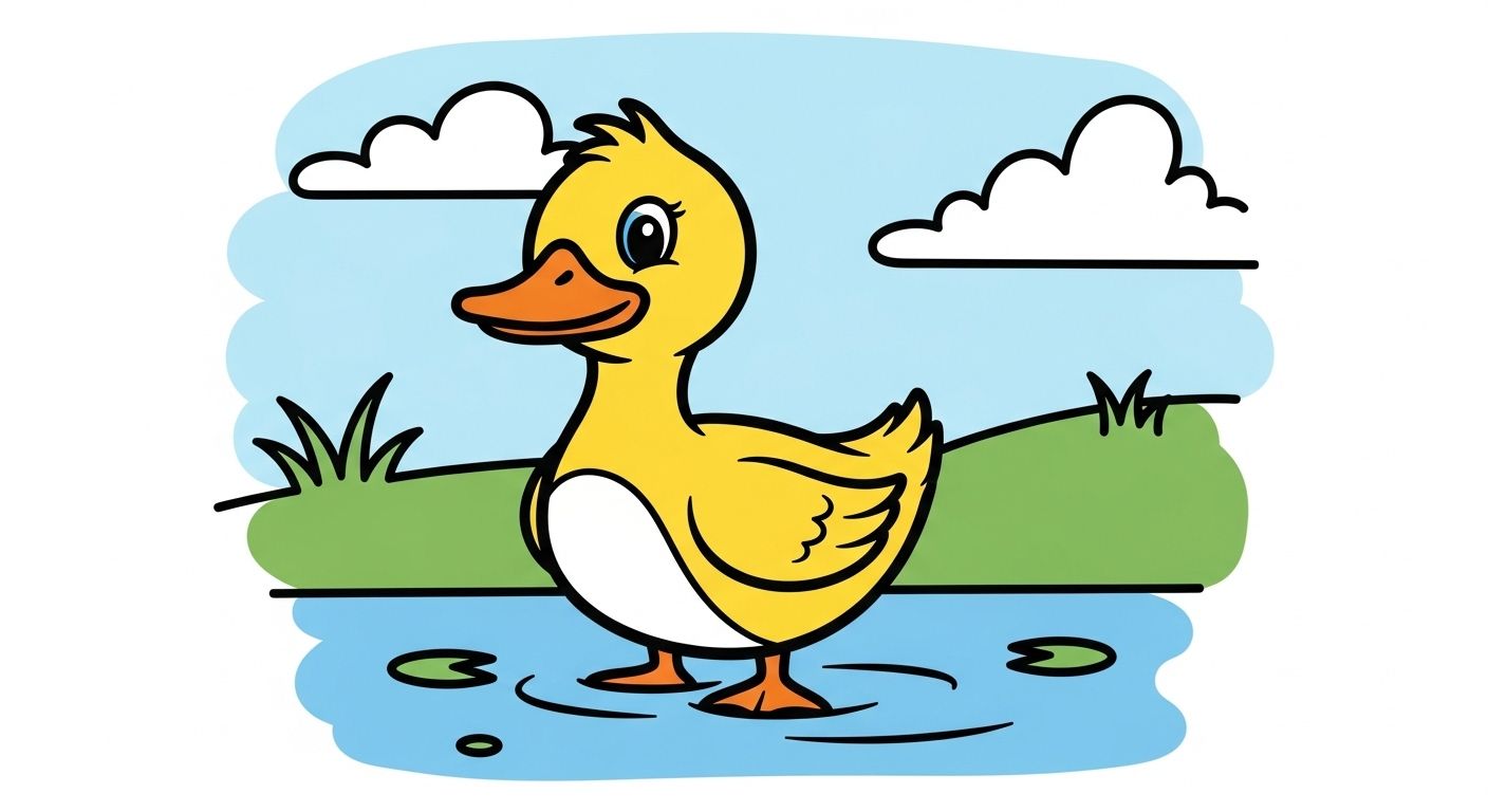 dessin canard facile