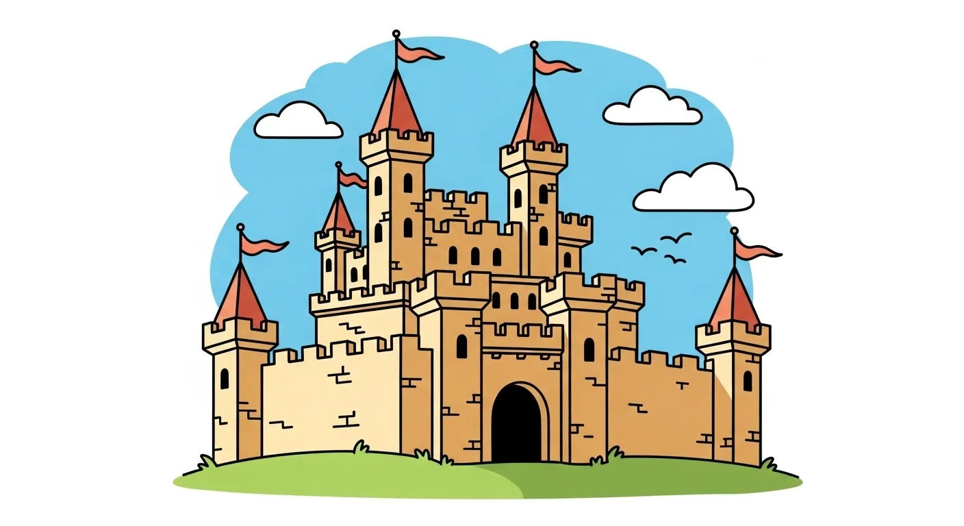 Dessin Chateau Fort Facile En 4 Étapes