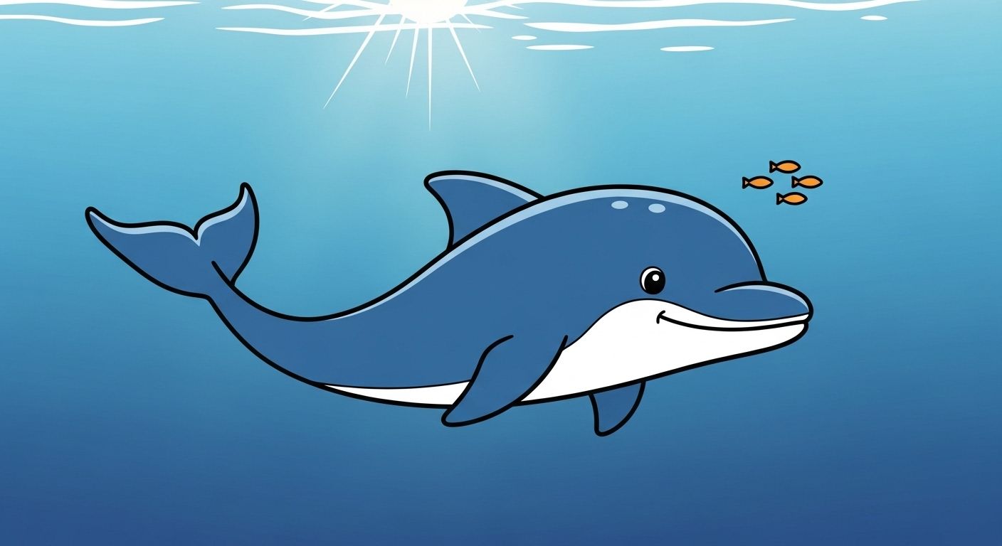 dessin dauphin facile