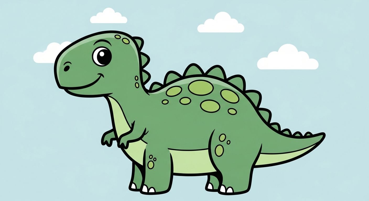 dessin de dinosaure facile