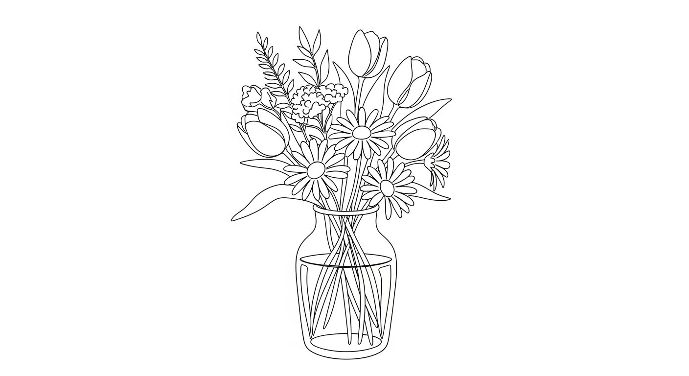 dessin de fleurs facile