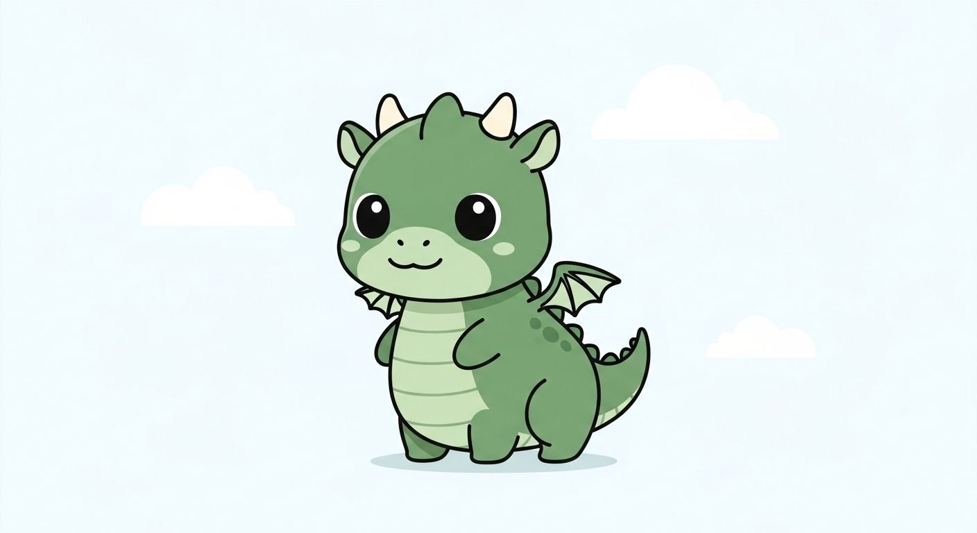 dessin dragon facile