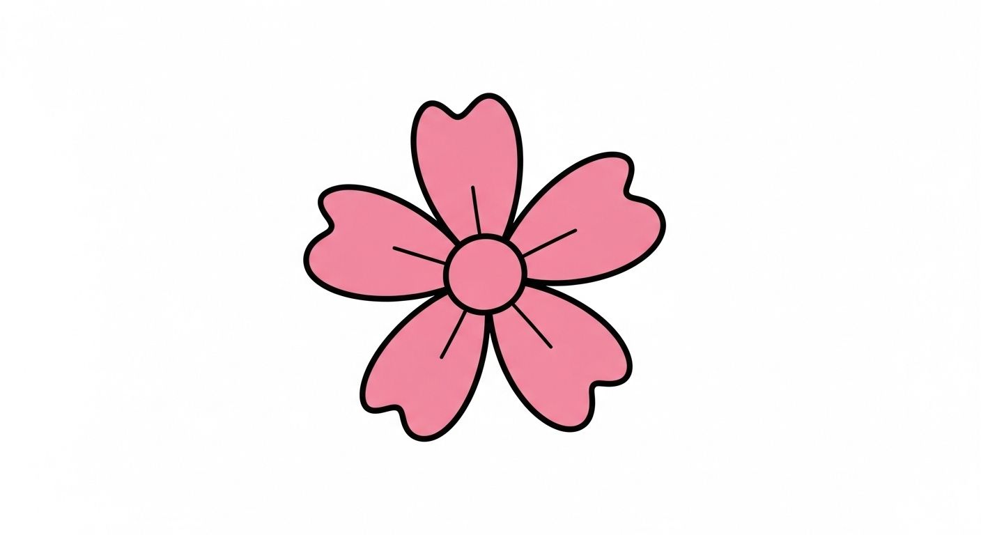 Dessin Facile Fleur Rose En 5 Minutes