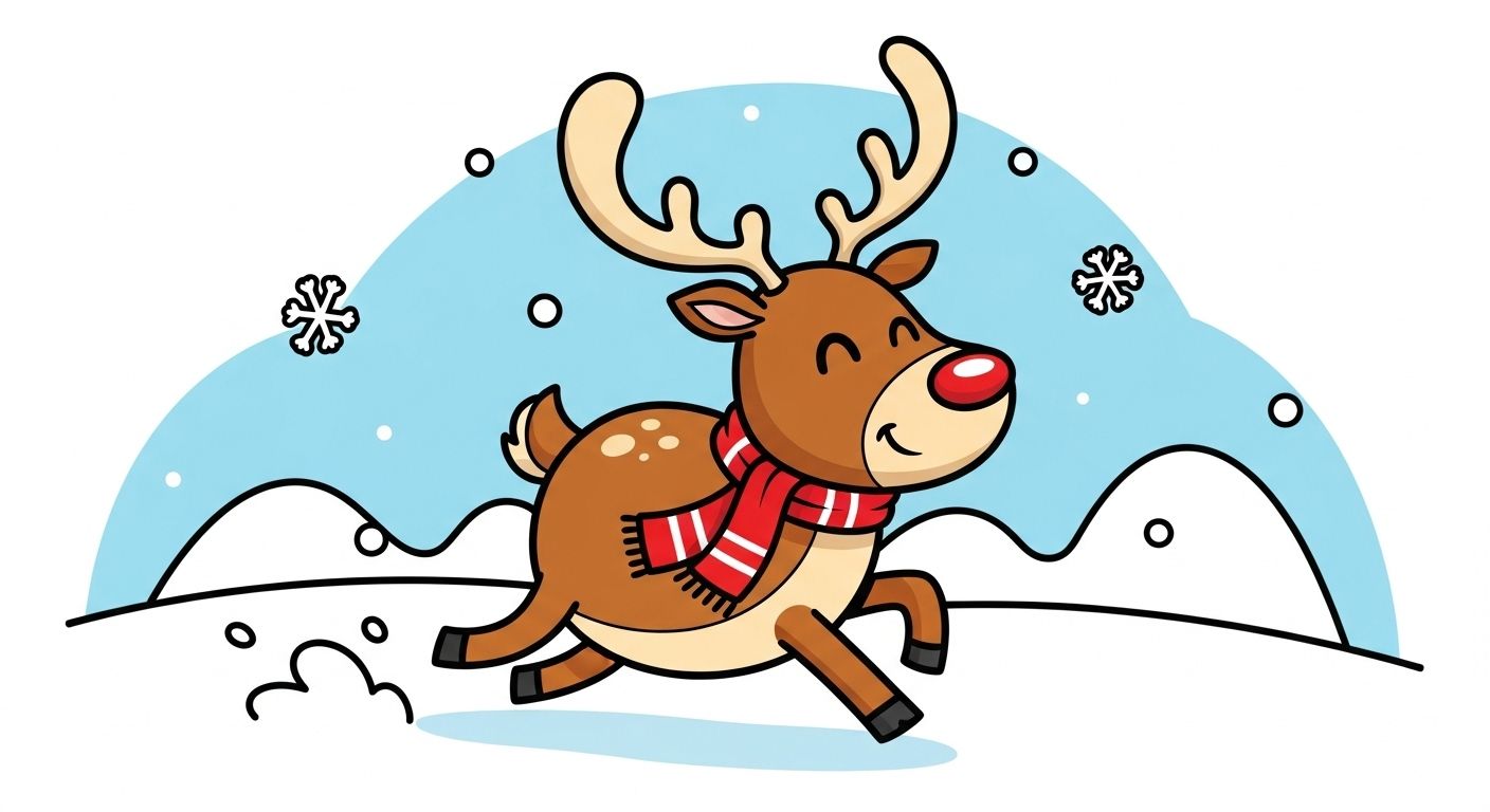 Dessin Rennes Facile Pour Noël