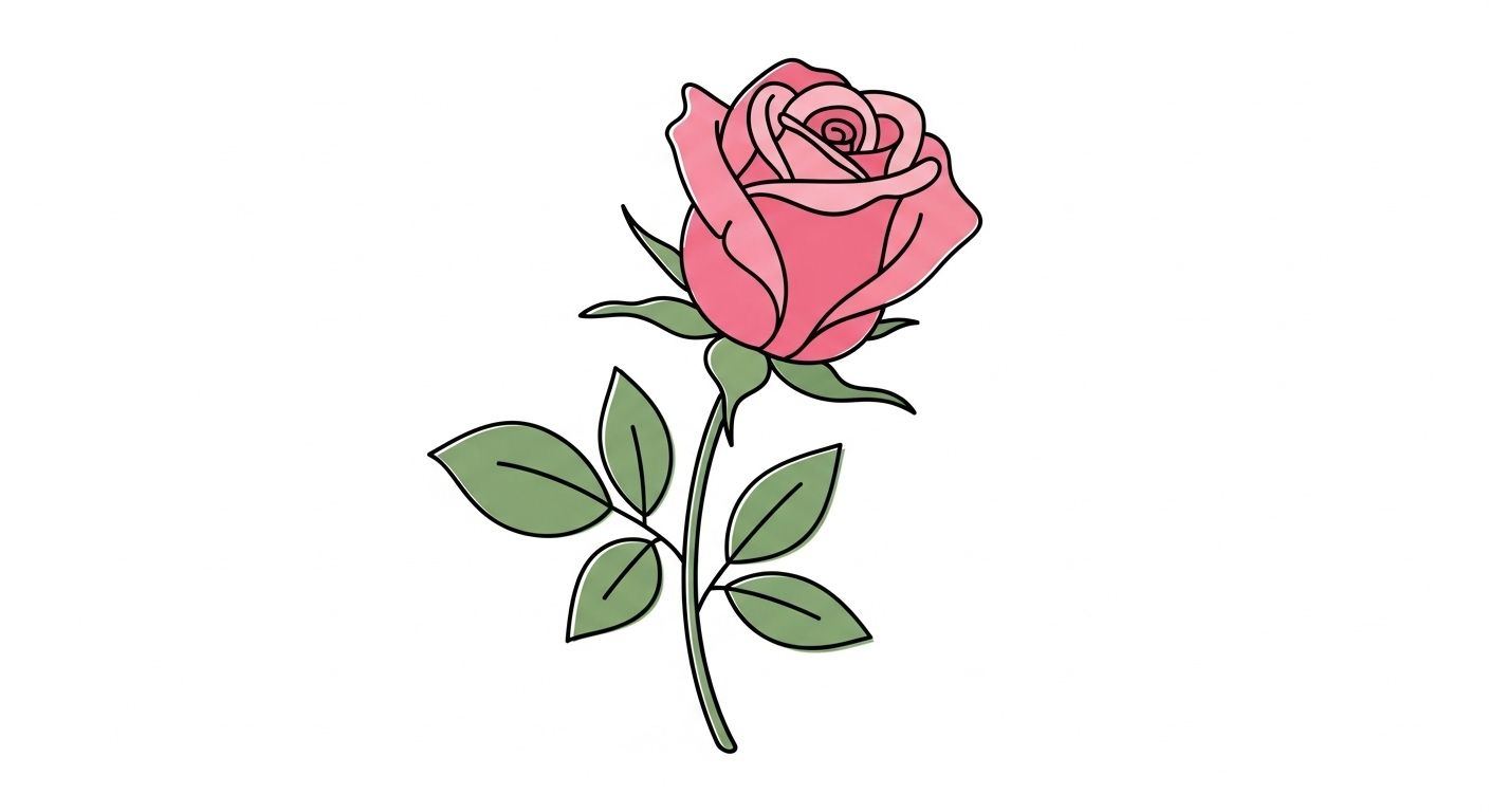 Dessin Rose Facil À Copier