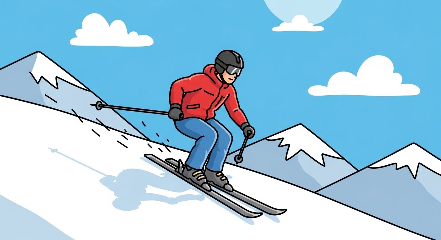 dessin skieur facile