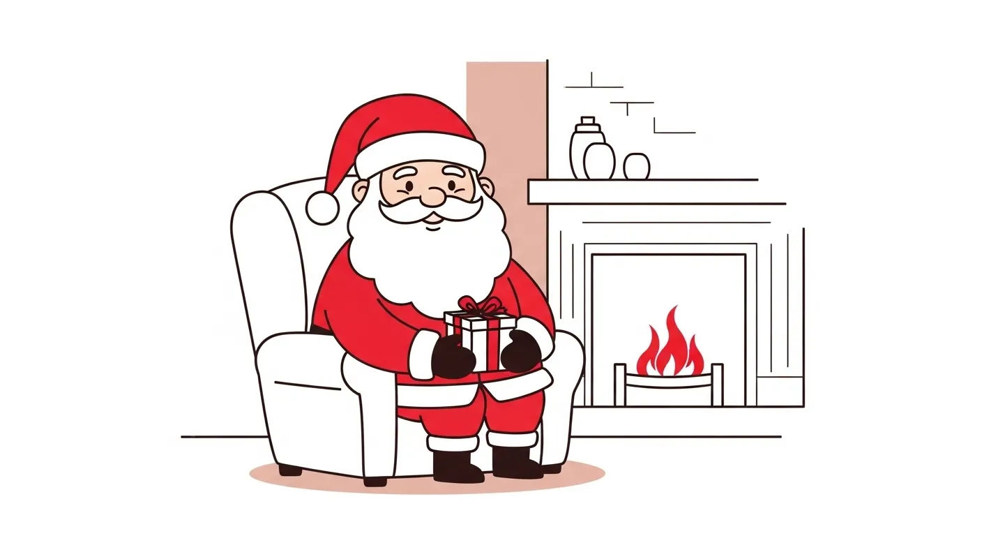 dessiner un père noël facilement