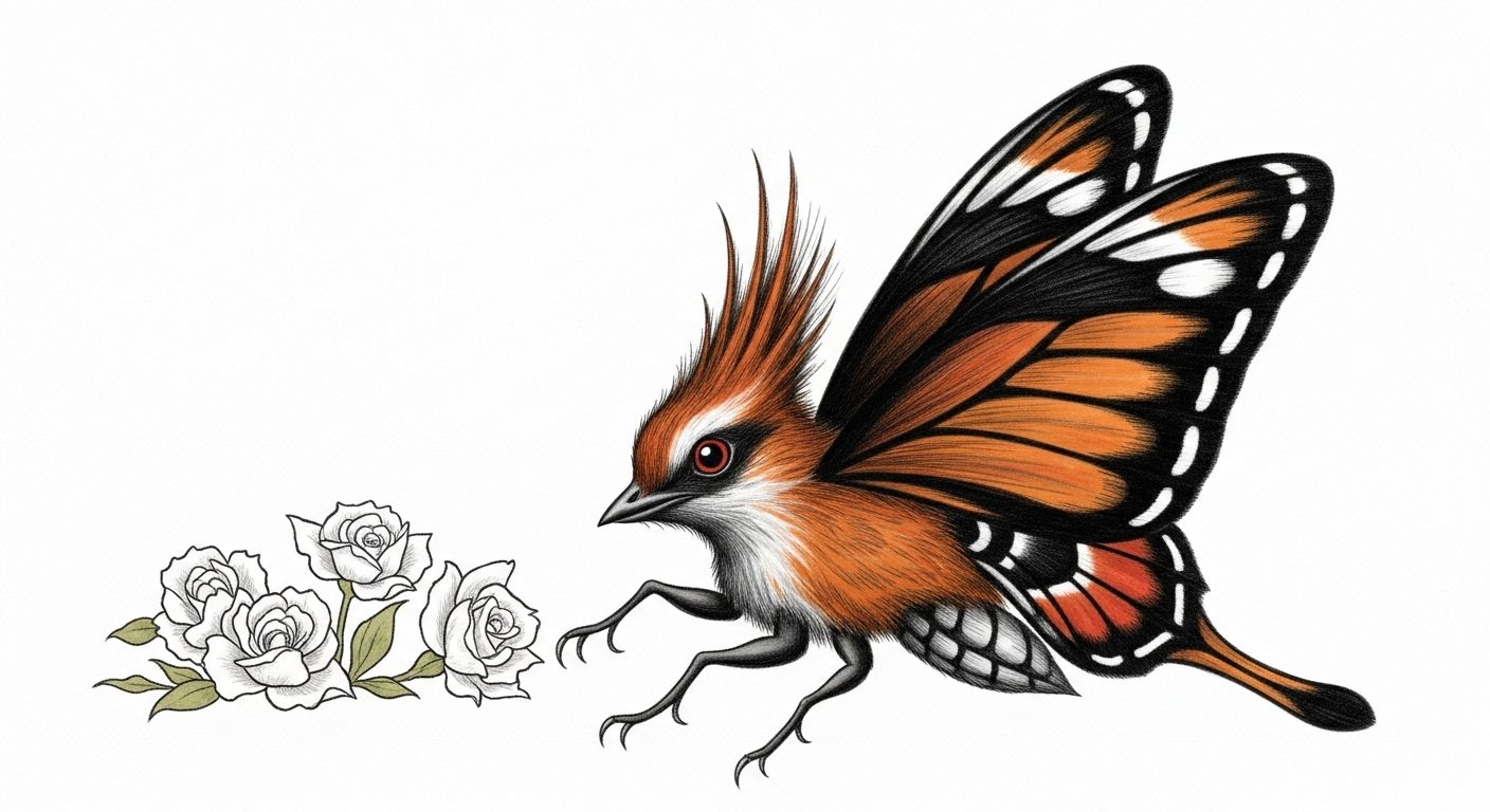 papillon dessin simple