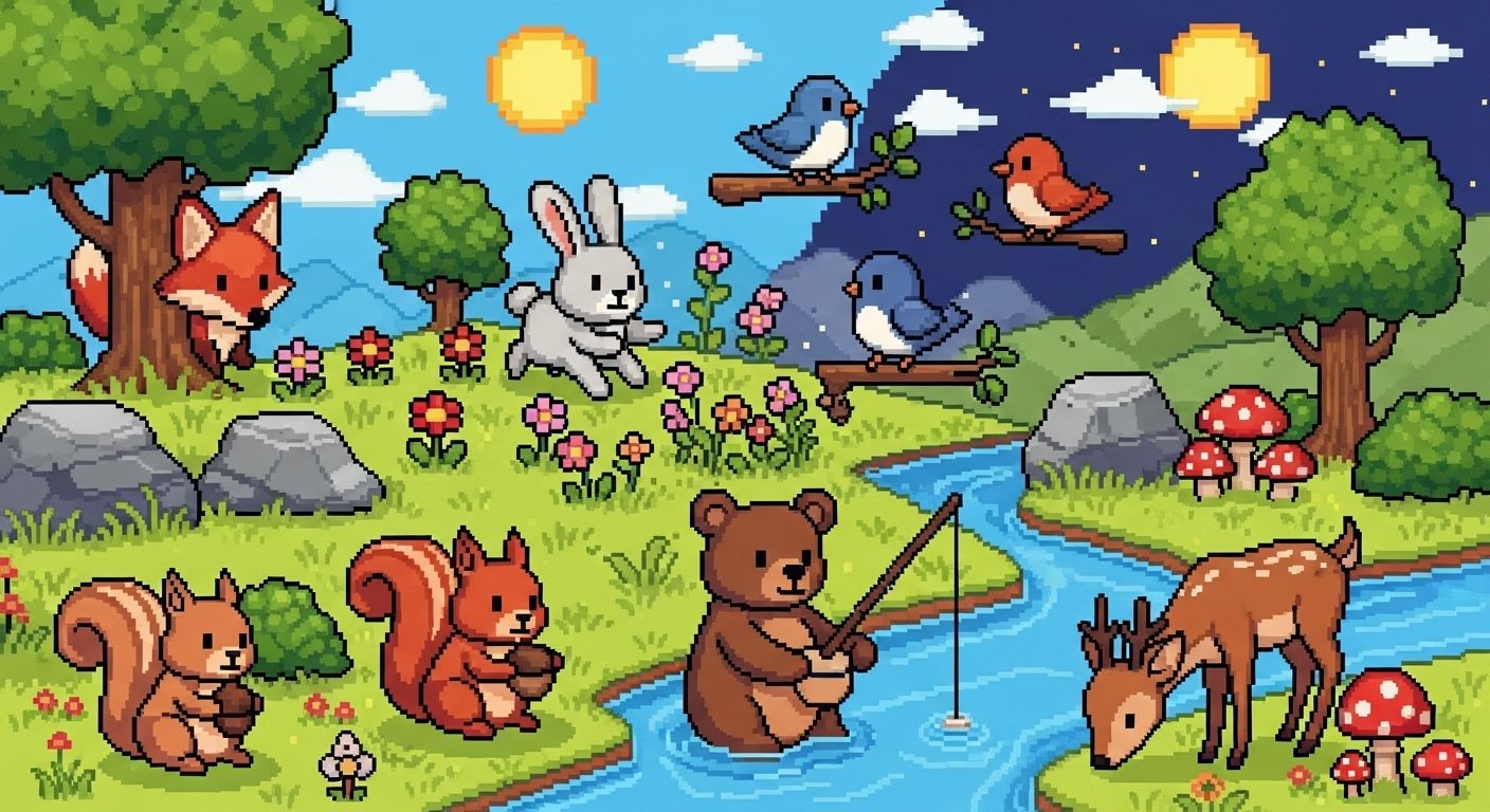 pixel art animaux facile