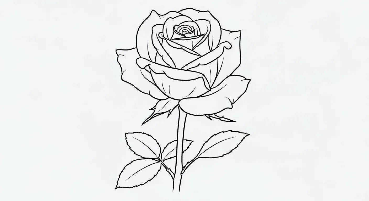 rose facile a dessiner