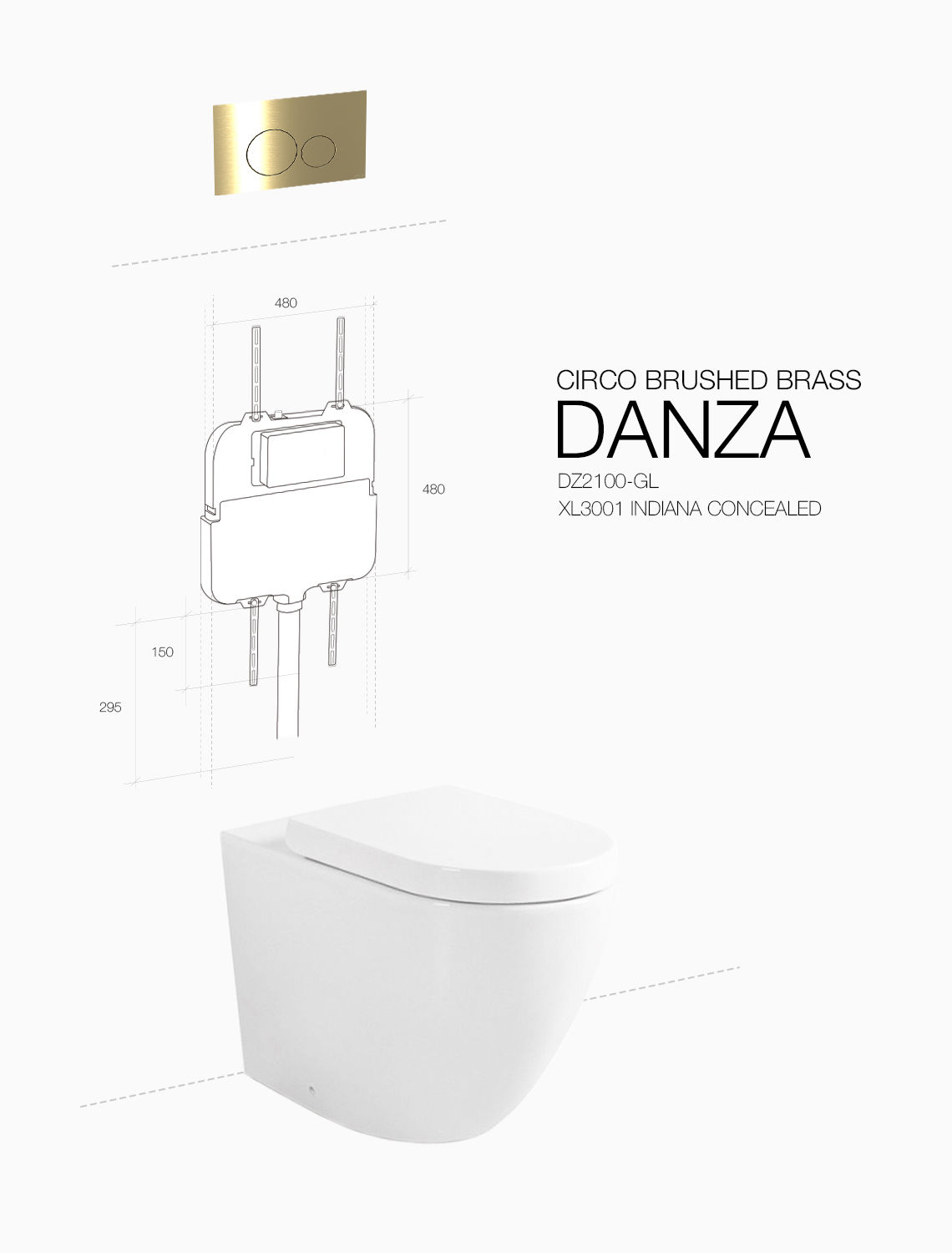 DANZA CIRCO BRUSHED BRASS INDIANA
