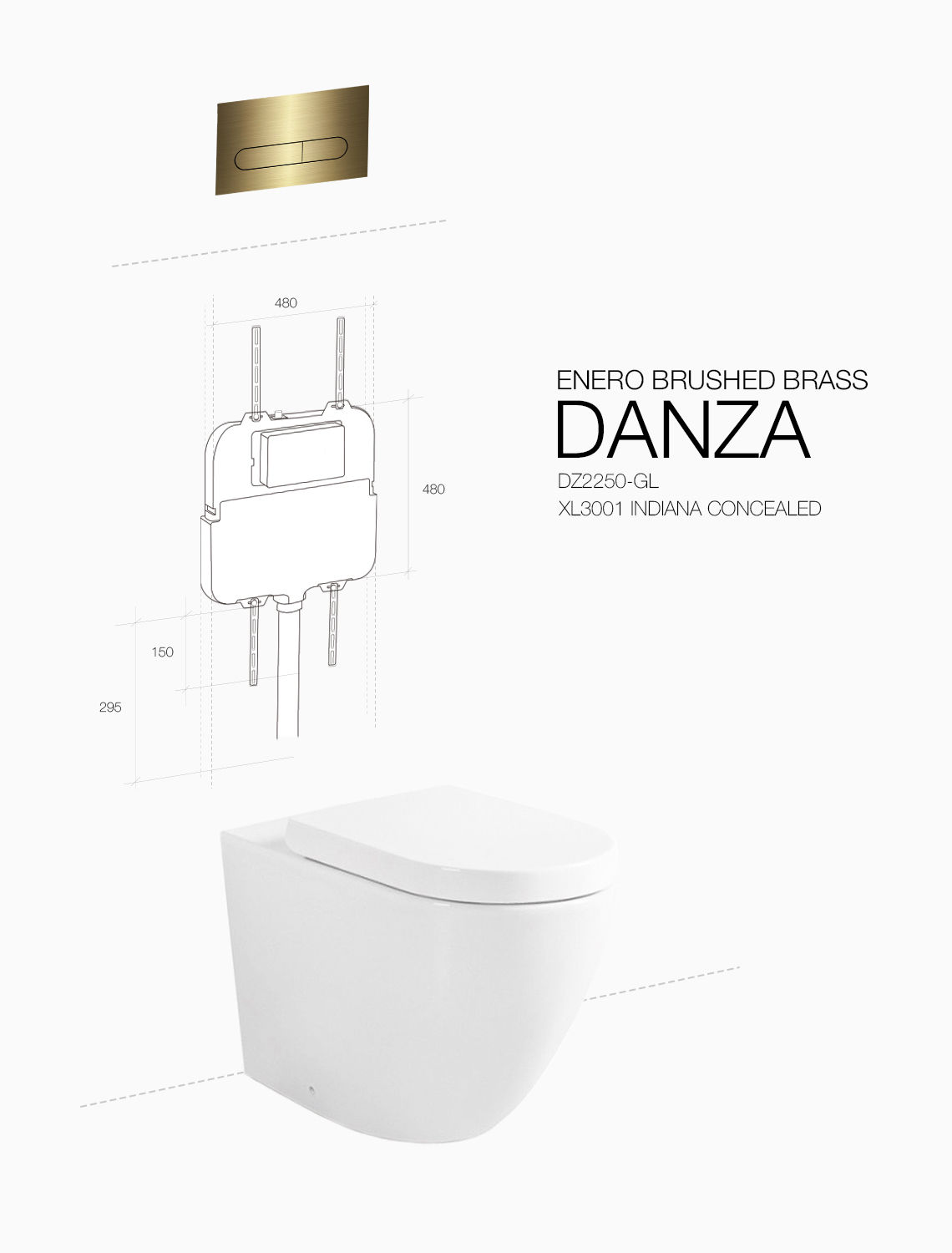 DANZA ENERO BRUSHED BRASS INDIANA