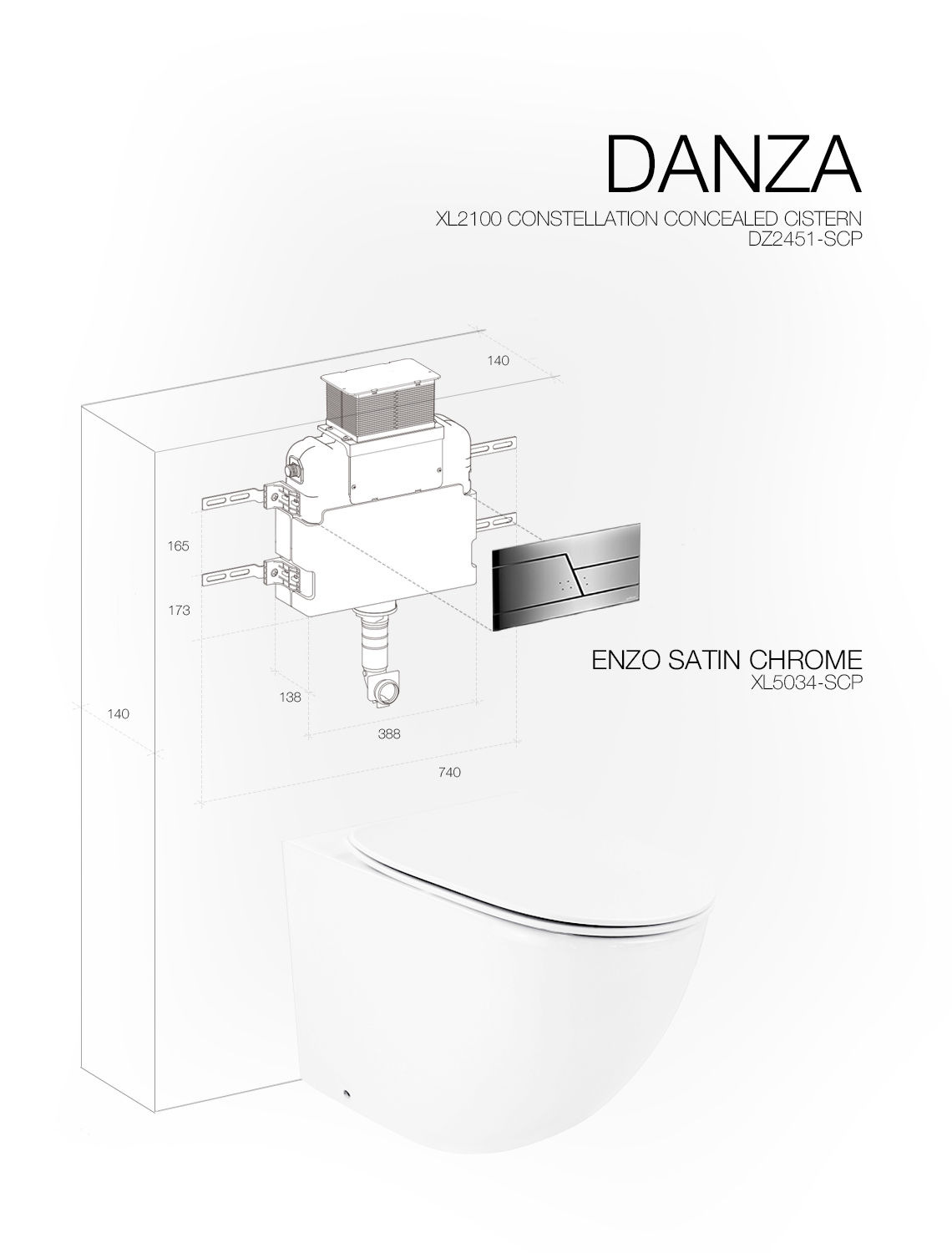 DANZA ENZO SATIN CHROME CONSTELLATION — view 2