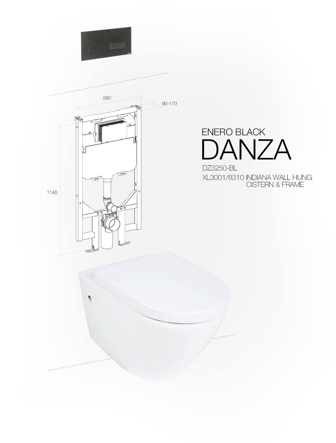 DANZA WALL HUNG ENERO BLACK INDIANA