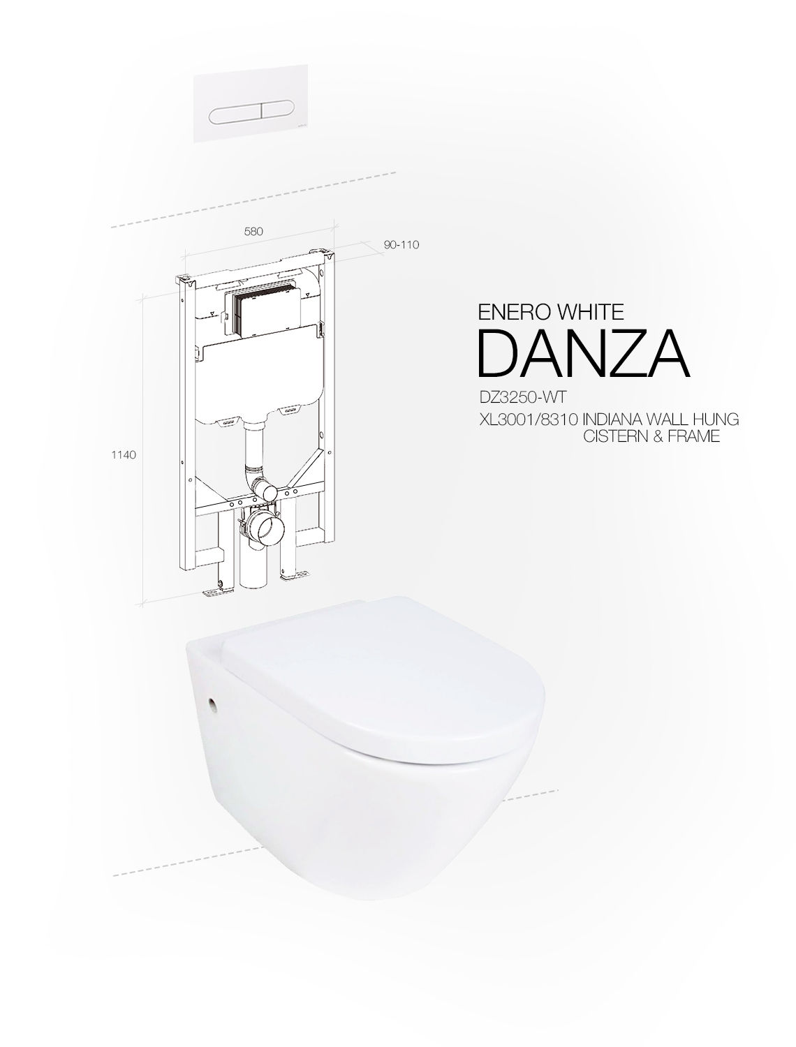 DANZA WALL HUNG ENERO WHITE INDIANA
