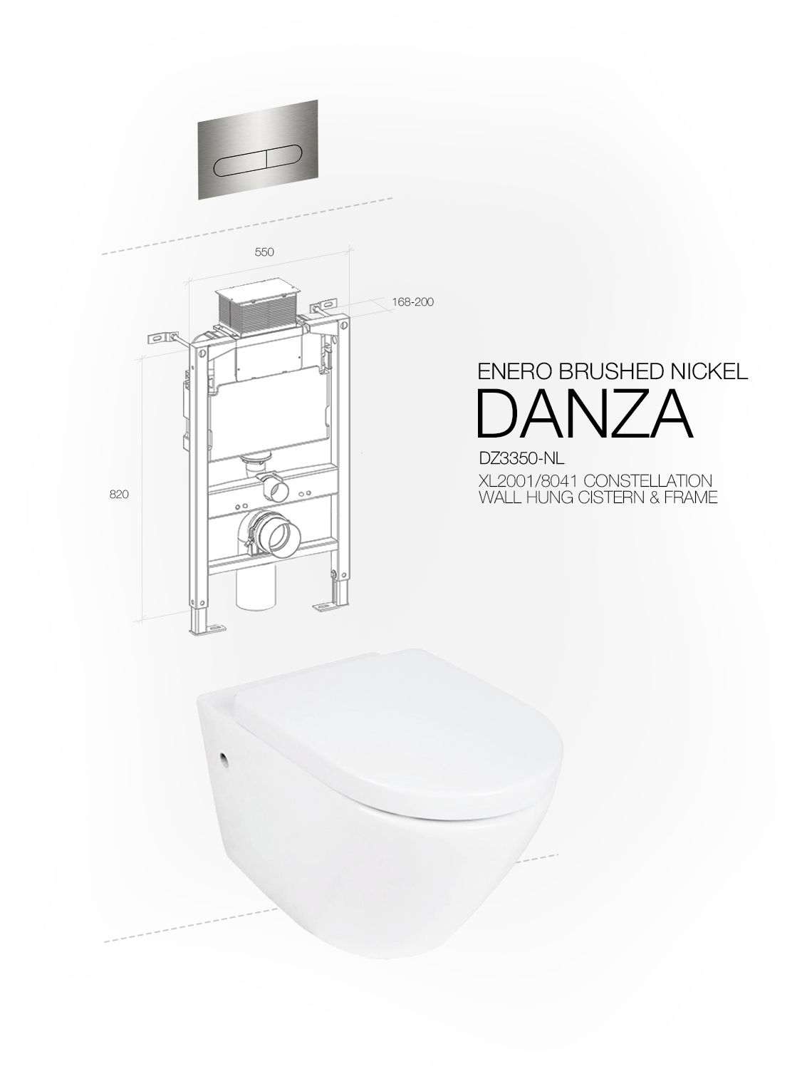 DANZA WALL HUNG ENERO BRUSHED NICKEL CONSTELLATION — view 2