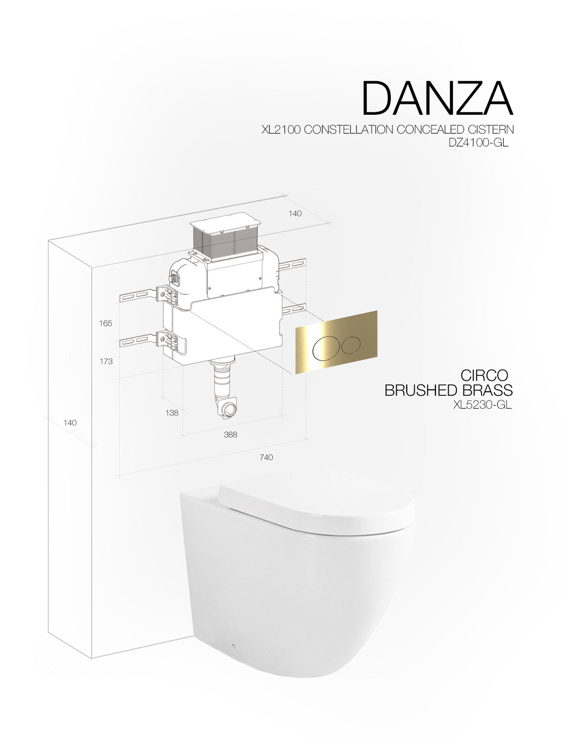DANZA CIRCO BRUSHED BRASS CONSTELLATION