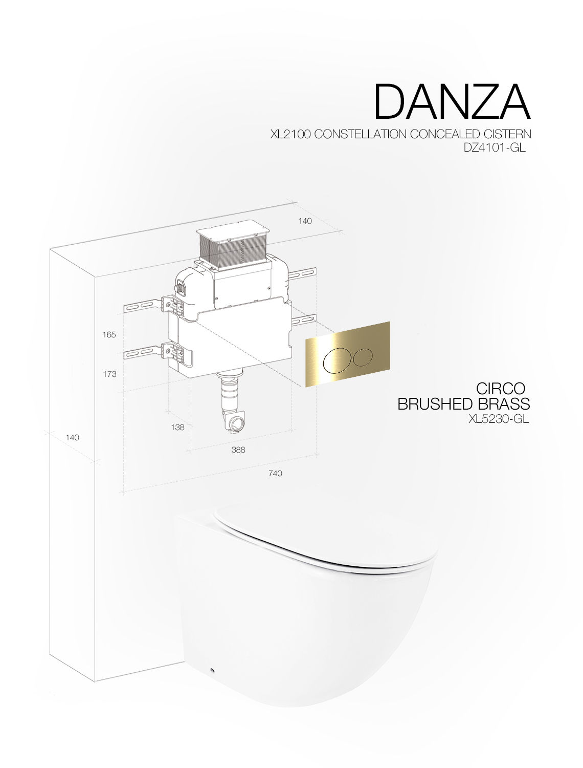 DANZA CIRCO BRUSHED BRASS CONSTELLATION